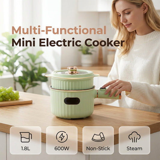 Mini Electric Nonstick Cooking Pot for Kitchen, Dorm & Outdoor