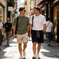Men's Vintage Washed Cotton Blend Shorts