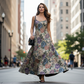 Floral Print Spaghetti Strap Maxi Dress