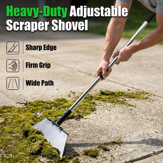 Adjustable Garden & Snow Scraper Shovel