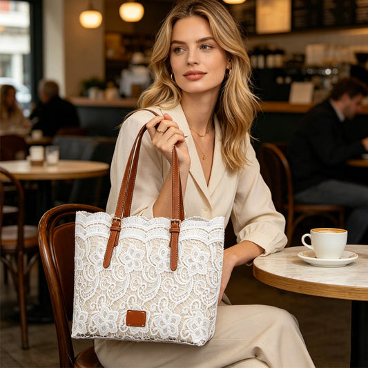 🎉This Week's Special Sales - 50% OFF✨Elegant Lace Large Capacity Tote Bag