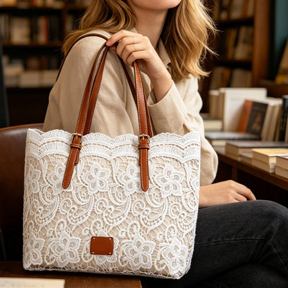 🎉This Week's Special Sales - 50% OFF✨Elegant Lace Large Capacity Tote Bag