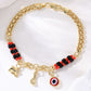 Bohemian Evil Eye & Elephant Charm Bracelet