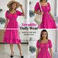 🔥 Hot sale 50% OFF🔥Summer Casual Ruffle Hem Midi Dress