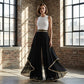 🎁2026 New Arrivals 50% OFF💥 Women's Wide-Leg Pants – Flowy, Gold Trim, Elegant, Versatile 🍂