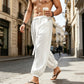 Men's Casual Harem Pants with Elastic Ankles