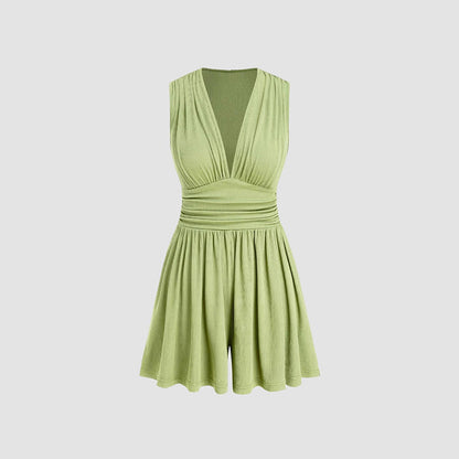 👗 LIMITED-TIME 50% OFF! ✨ Women's V-Neck Romper – Deep V, Cinch-Waist, Lightweight, Versatile ✨