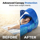 Effortless Inflation Air Lounger with Sunshade
