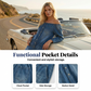 📢📢50% OFF !! ⏰Off-Shoulder Wide-Leg Denim Jumpsuit