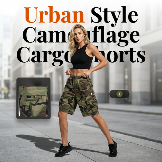 🔥 50% OFF 🩳 Women's Camouflage Cargo Shorts with Pockets✨