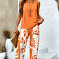 📢📢50% OFF !! ⏰Sleeveless Top & Printed Capri Pants Set