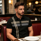 🎁New Arrival 50% OFF💥Men's Striped Short Sleeve Collared Top🌿