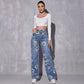 ⏳Time-Limited Special⏰Women's Floral Print Straight-Leg Jeans