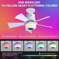 Smart Ceiling Fan with Light, RGB & Bluetooth Speaker