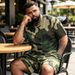 🎁New Arrival 50% OFF💥Men's Camouflage Print T-Shirt & Shorts Set