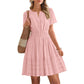 🔥Summer Hot Sale - 50% Off😍Women's Short Sleeve Tiered Mini Dress