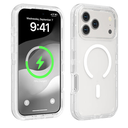 🛡️ LIMITED-TIME 50% OFF! 🔋 Shockproof Clear Magnetic Phone Case with Strong Magnetic Lock – Anti-Yellowing, 360° Protection, Slim Fit ✨