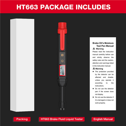🔥LIMITED TIME 50% OFF!🔥 🚗🧪⚠️ High-Precision Brake Fluid Tester – Quick Moisture Detection, 3-Colour Alert & Flexible Metal Probe