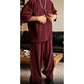 🏀 LIMITED-TIME 50% OFF! ✨ Men's Pleated Tracksuit – Ribbed, Wrinkle-Resistant, Lounge Set 🍂