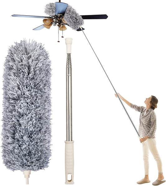 🎁2026 New Arrivals 50% OFF💥Extendable & Bendable Microfiber Duster, Washable Telescopic Cleaning Tool
