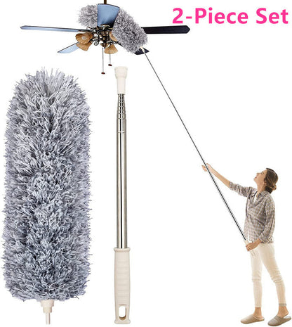 🎁2026 New Arrivals 50% OFF💥Extendable & Bendable Microfiber Duster, Washable Telescopic Cleaning Tool