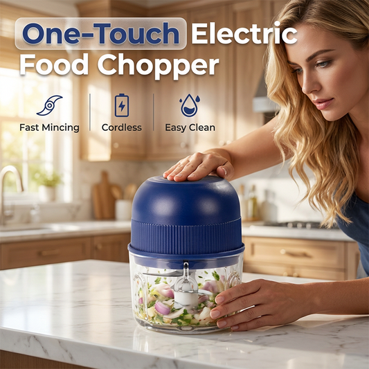 ⏳Last Day Special Price:£12.99!!!⏰Mini Electric Garlic Chopper Press with Container & 💕Food processor💕