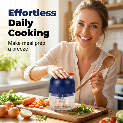 ⏳Last Day Special Price:£12.99!!!⏰Mini Electric Garlic Chopper Press with Container & 💕Food processor💕