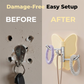 🦋Rotatable butterfly hook – no drilling needed, 3 arms for all your accessories, keeps everything organized