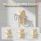 🦋Rotatable butterfly hook – no drilling needed, 3 arms for all your accessories, keeps everything organized