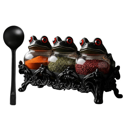 🐸🔮🍃 LIMITED-TIME 50% OFF! Mystical Frog Shaped Spice Jars – Whimsical Design, Airtight Lids, Adds Magic to Your Kitchen Shelves – Great for Herbs, Spices, or as a Quirky Decor Piece ✨🏺