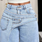 📢📢50% OFF !! ⏰Women's Asymmetrical Waist Wide Leg Jeans