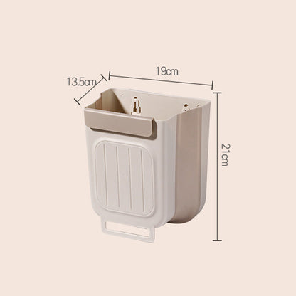 🍃50% OFF NOW! 🥳Multipurpose Hanging Collapsible Kitchen Trash Can‑Space‑Saving Wall Mount Foldable Waste Bin, Hanging Garbage Container for Food Scraps, Cabinet Door Mount for Home Kitchen Countertop Prep