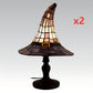 🧙‍♀️Enchanting Ambiance Stained Glass Witch Lamp💡