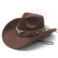 📢📢40% OFF !! ⏰Unisex Suede Cowboy Hat with Vintage Bull Band and Wind Rope