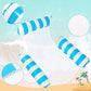 ☁️LAST DAT 49% OFF🌊Colorful Striped Inflatable Pool Float with Inflator