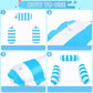 ☁️LAST DAT 49% OFF🌊Colorful Striped Inflatable Pool Float with Inflator