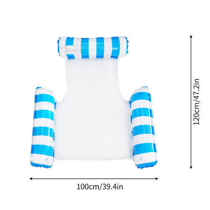 ☁️LAST DAT 49% OFF🌊Colorful Striped Inflatable Pool Float with Inflator