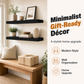 ✨ Minimalist Wooden Floating Wall Shelves🛋️