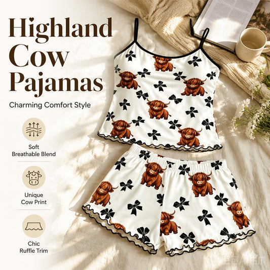 🐮 Summer Sleepless Spaghetti Strap Cami Sleepwear Set ☁️