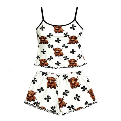 🐮 Summer Sleepless Spaghetti Strap Cami Sleepwear Set ☁️