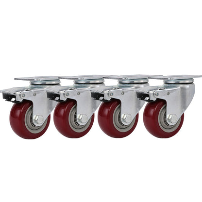 🔩 Heavy Duty Swivel Castor with Total Stop Brake – 200kg Load Capacity, PU Wheel, Non-Marking, 360° Smooth Rotation for Trolley & Workbench 🛠️✨