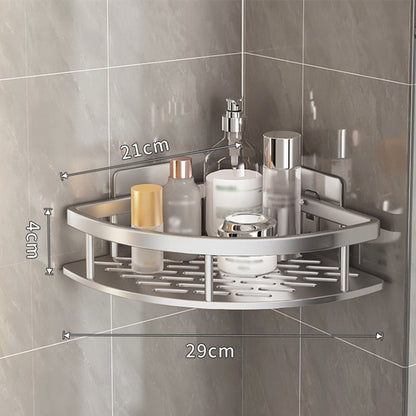 🚿 BUY 2 GET 1 FREE! 🏠 Drill-Free Corner Shower Storage – Easy install, strong adhesive & rust-proof – Perfect for bathroom organization ✨