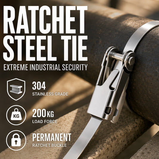 🔒 Heavy Duty Stainless Steel Cable Tie with Flip Lock Buckle ⚙️