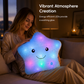 🌈 Cute Smiling Star Glowing Plush Pillow 🧸