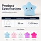 🌈 Cute Smiling Star Glowing Plush Pillow 🧸