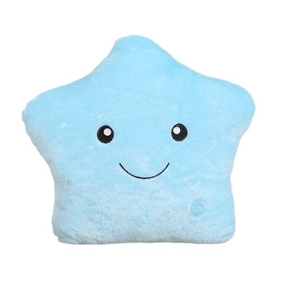 🌈 Cute Smiling Star Glowing Plush Pillow 🧸
