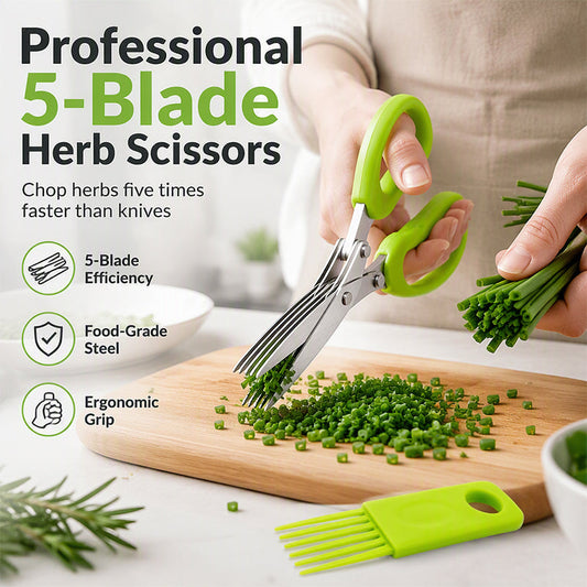 🎁2026 New Arrivals 50% OFF💥 Kitchen Scissors – From £8.99! 5-blade cutter, stainless steel & ergonomic grip. Chop herbs in seconds – grab yours! ✅