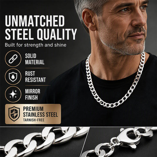 🎁2026 New Arrivals 50% OFF💥Silver Tone Stainless Steel Chain Necklace