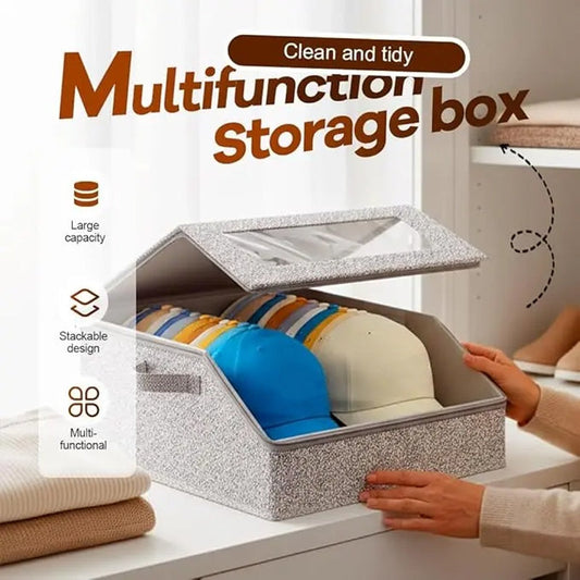 🎁2026 New Arrivals 50% OFF💥Stackable Hat Storage Box with Clear Window