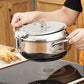 🎁2026 New Arrivals 50% OFF💥201 Stainless Steel Tempura Fryer Pot – Thermometer, Drain Rack, Deep‑Body ✨
